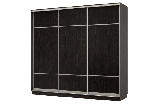 Изображение товара 3-дверный шкаф-купе Практик 210x220x45 см венге для хранения одежды