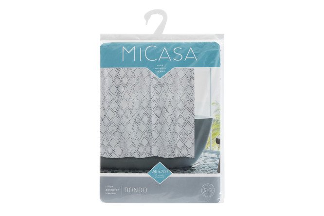 Штора для ванной комнаты MICASA Rondo 240x200 см