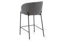 Стул барный Stool Group Тисдейл 56х94.5х56 см, цвет обивки тёмно-серый, ножек чёрный