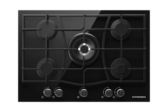 Фото 1 Газовая панель KUPPERSBERG High-Tech FG 77 B, чёрный 75 см