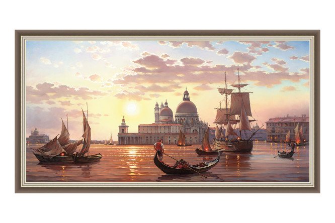 Изображение товара Репродукция в раме Старая Венеция 60х110 см