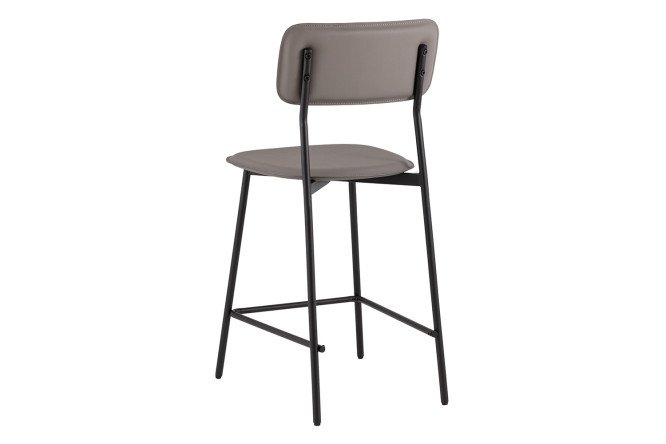Стул барный Stool Group Mikkie 43х92х49.5 см, цвет обивки серый, ножек чёрный