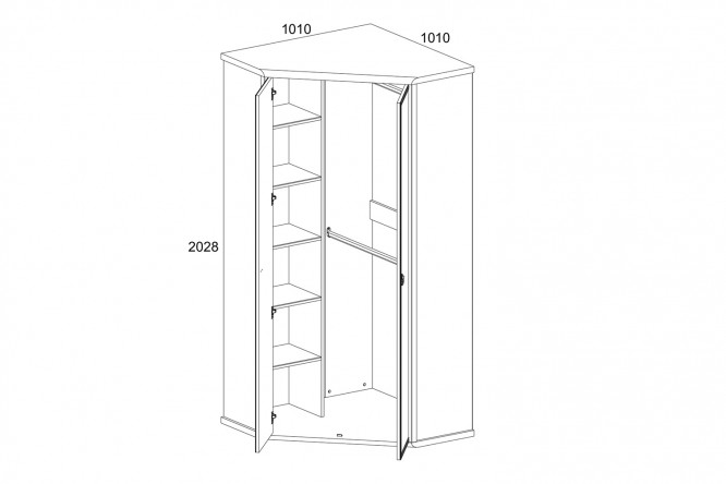 Угловой шкаф рисунок