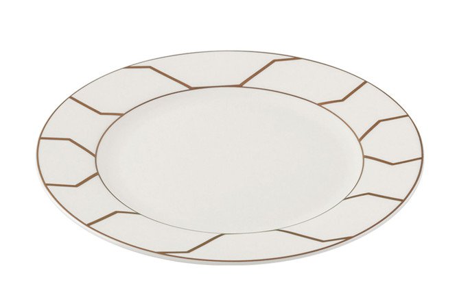 Изображение товара Тарелка десертная NADOBA Mari Bella, 19 см, фарфор, белая с золотым