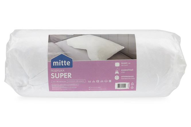 Анатомическая подушка MITTE Super 50х35 см, Пенополиуретан