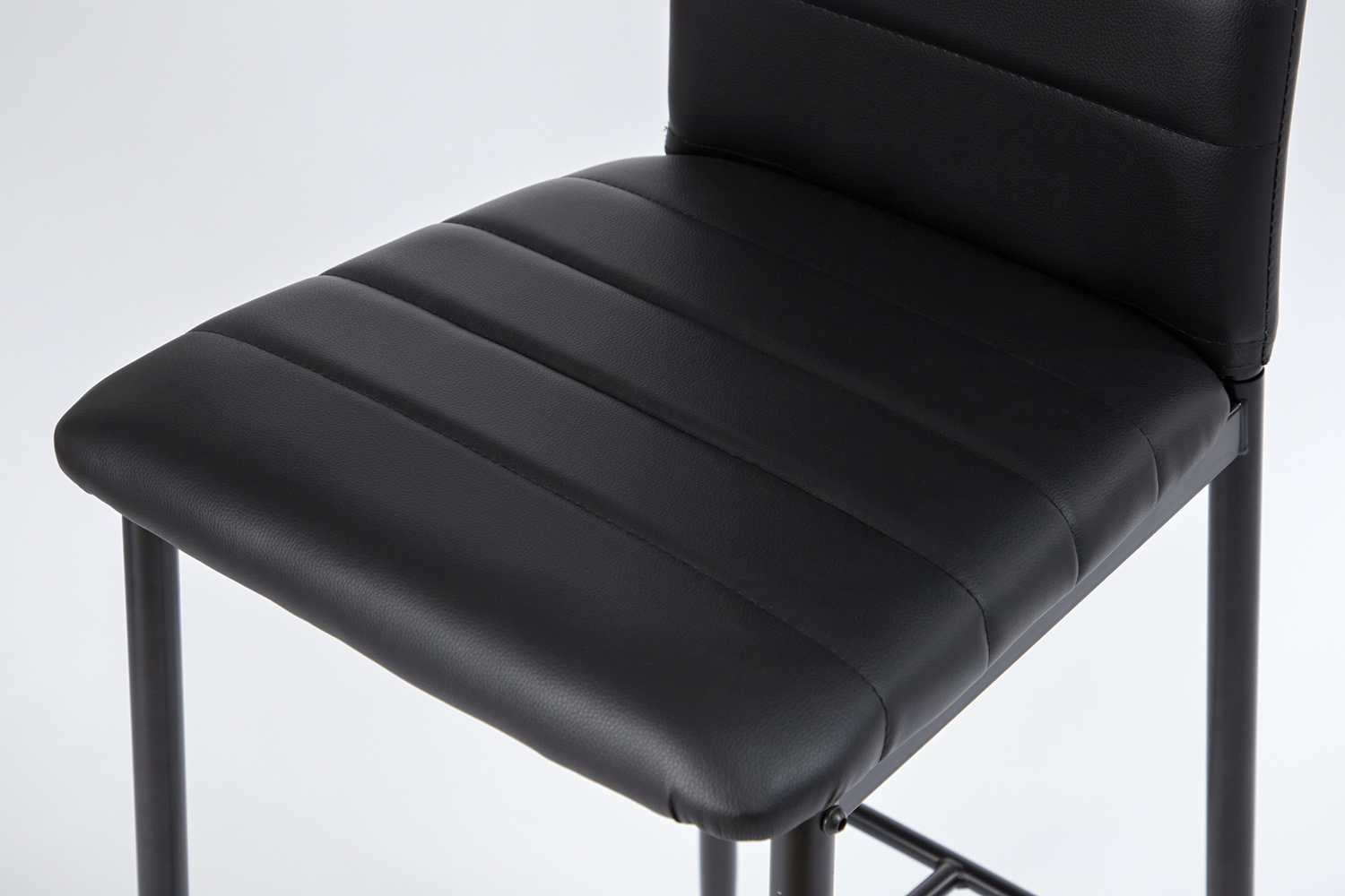 барный стул чили 46х53х111 5см серый черный искусственная кожа
