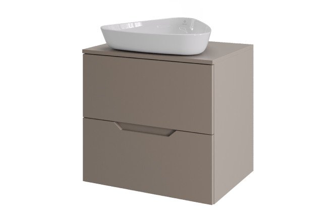 Изображение товара Тумба подвесная ORANGE Line 60 Li-60TuLMDF+B07-500W 60.5 см, цвет каркаса латте, фасада латте