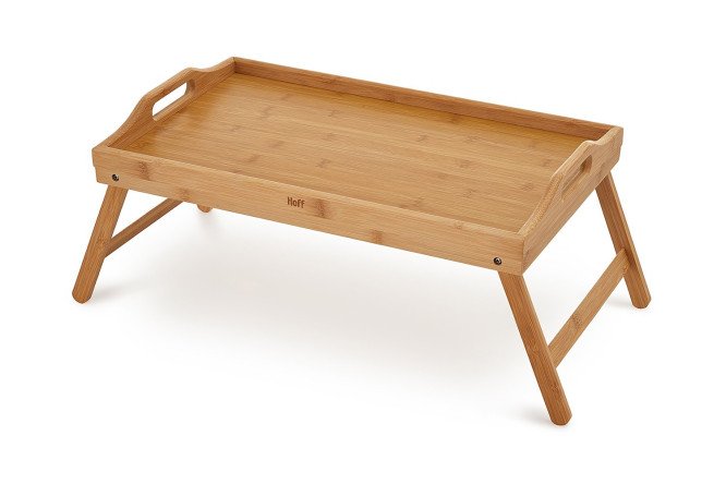Изображение товара Поднос на ножках HOFF Breakfast складной 50х20.5х30 см, Бамбук
