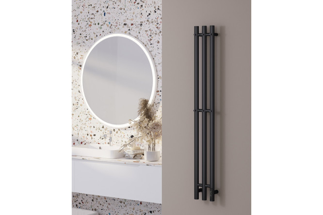 Полотенцесушитель электрический Luna LN10112BM с крючками 15.2х110 см