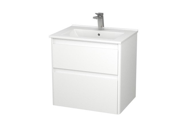 Изображение товара Тумба подвесная Aventino с 2 ящиками белый глянец 61,6 см