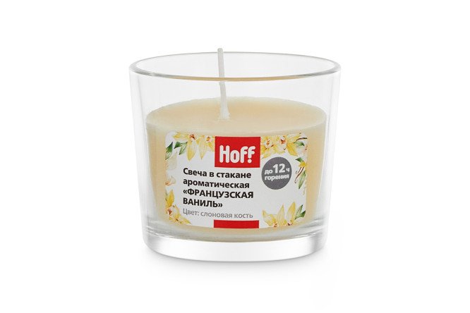 Изображение товара Свеча в стакане HOFF Французская ваниль 5.5 см