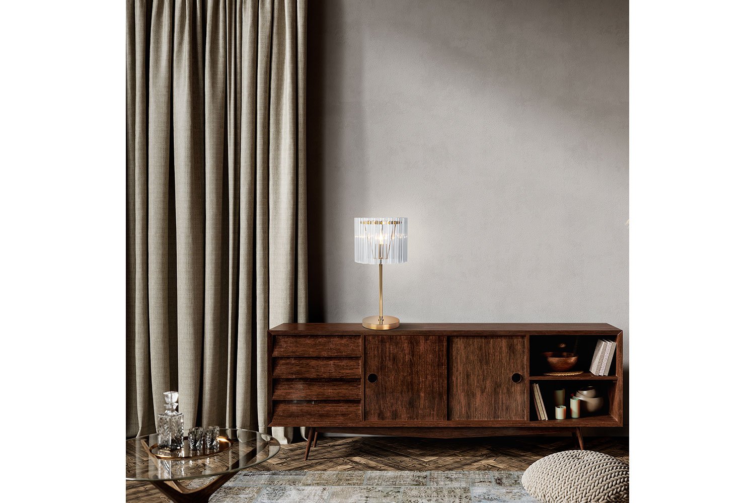 Светильник настольный BOGATE'S Flamel E14, 22x45x22 см