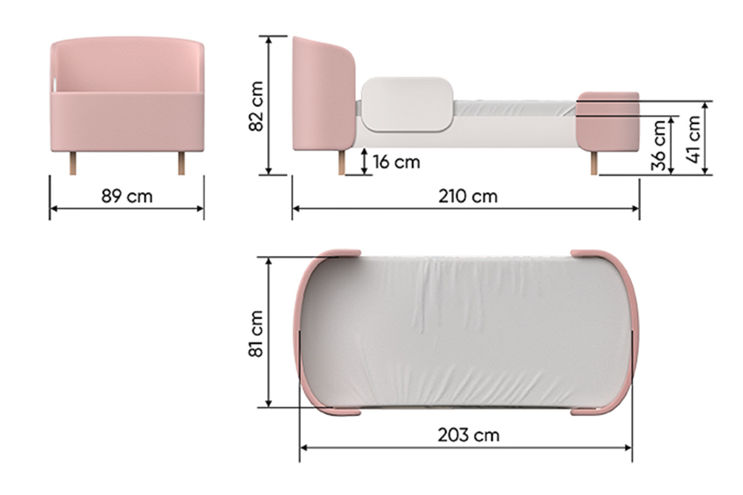 фото Кровать подростковая kidi soft hoff