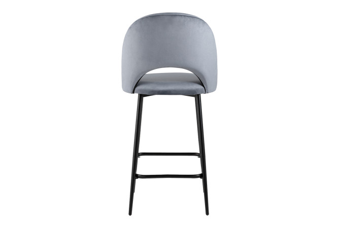 Стул полубарный Stool Group Меган 51х101х53 см, цвет обивки серый, ножек чёрный