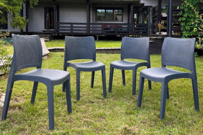 Изображение товара Комплект стульев July 52х49х84 см графит - современный офисный и домашний набор