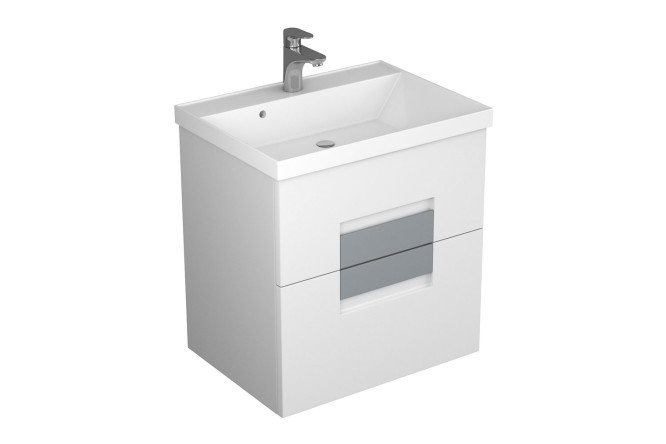 Изображение товара Тумба Vetro 60 56053 59.4 см, цвет каркаса белый глянец, фасада белый глянец