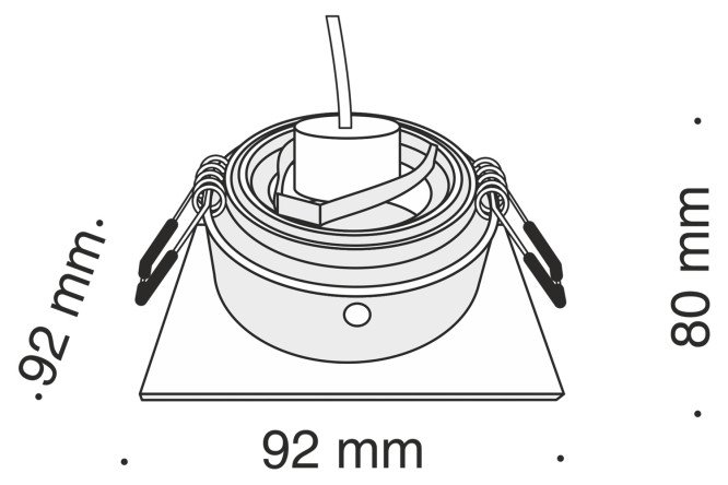 Светильник встраиваемый MAYTONI Downlight Atom 9.2x8x9.2 см, GU10