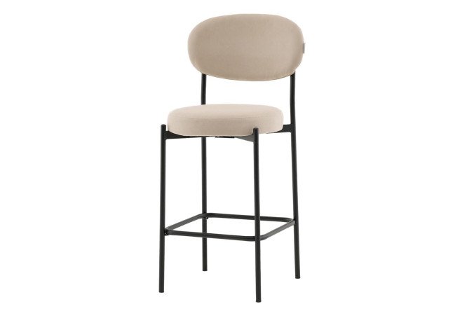 Изображение товара Стул полубарный Stool Group Бриф 47х102х50 см, цвет обивки бежевый, ножек чёрный