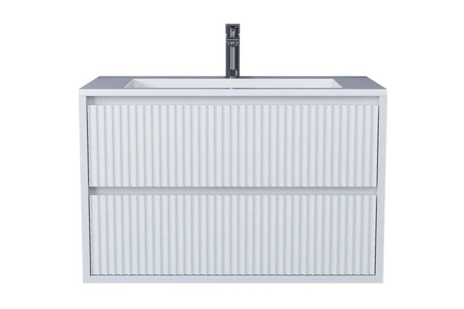 Изображение товара Подвесная тумба для ванной Next 3930205169 80 см с раковиной белая