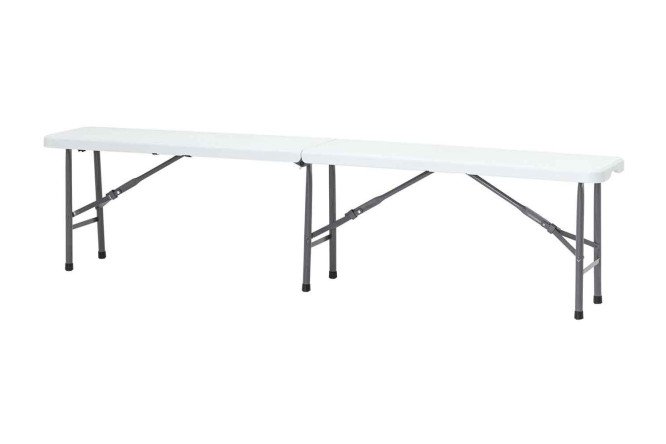 Изображение товара Скамейка складная Stool Group ZD_183-3X цвет каркаса серый, отделки белый