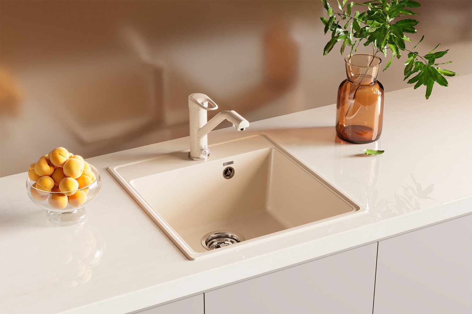 Мойка ULGRAN Quartz Forte 460-08 50х46х20 см