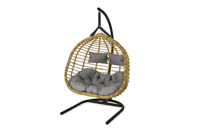 Изображение товара Кресло подвесное Siesta tubo цвет основания и каркаса чёрный, отделки грано