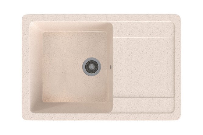 Изображение товара Врезная мойка с крылом MIXLINE Стандарт ML-GMS15 64х50.5х18.5 см из искусственного камня