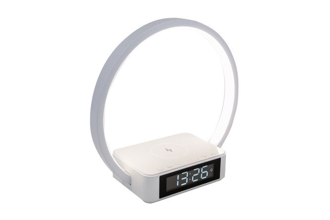 Изображение товара Светильник настольный с выключателем EUROSVET Timelight LED, 24x23.5x10.2 см