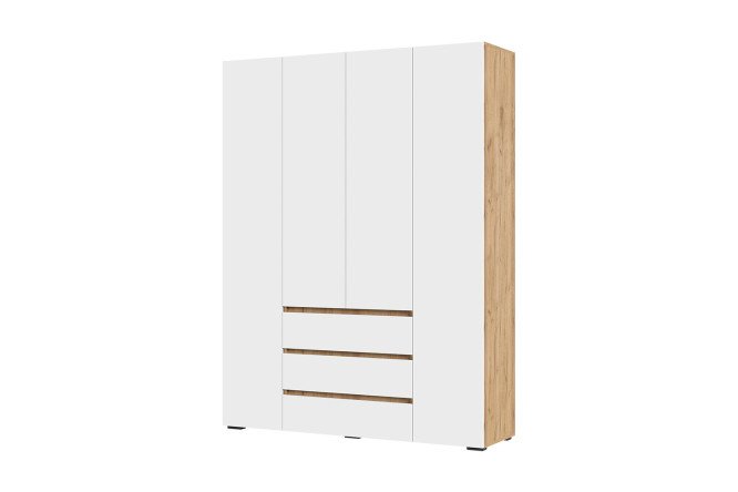 Изображение товара Шкаф 4-створчатый с ящиками Веста, современный дизайн, размер 160х210х46 см