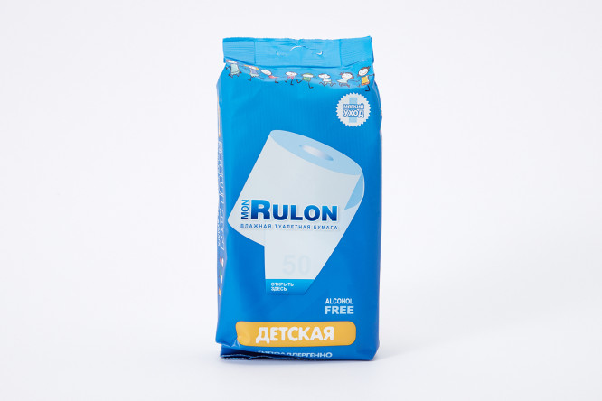 Влажная туалетная бумага детская Mon Rulon