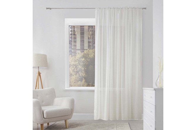 Изображение товара Тюль MICASA Cozy 300х280 см экрю из батиста с универсальной лентой