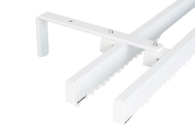 Изображение товара Карниз стеновой двухрядный Facile Standard 290 см алюминий белый универсальный