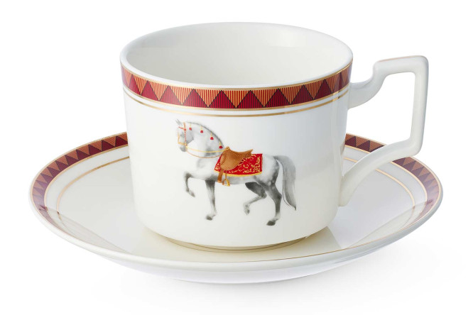 Изображение товара Чайная пара HOFF Аллюр на одну персону 1 перс., 2 предм., Костяной фарфор