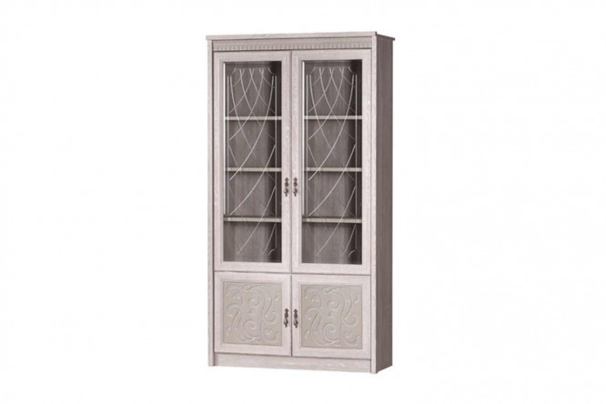 Изображение товара Шкаф для книг Лючия дуб Оксфорд серый 114,2х216,2х45,8 см