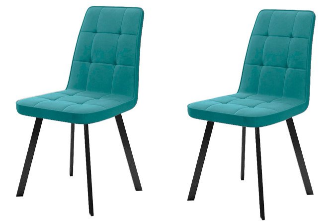 Изображение товара Комплект стульев DIKLINE 207 из велюра с металлическими ножками 46х94х62 см