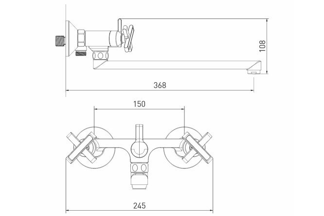 Смеситель MIXLINE Cross ML37-02