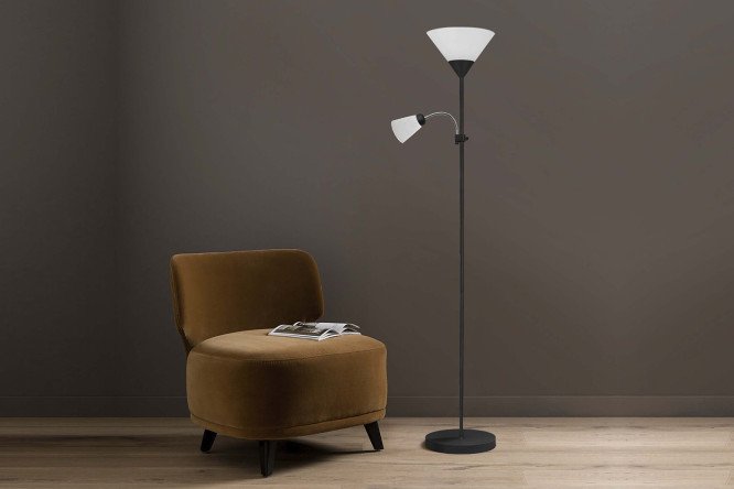 Светильник напольный IN HOME ТНО 02-Е27+Е14Ч с выключателем 22x180x24 см, E14