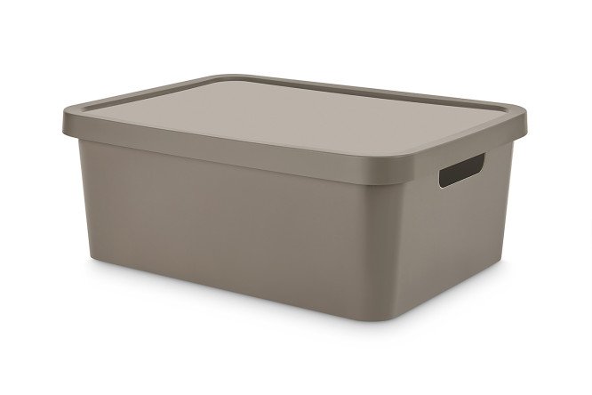 Изображение товара Контейнер с крышкой Stafi Terra 12 л 27.7x14x37 см для хранения вещей