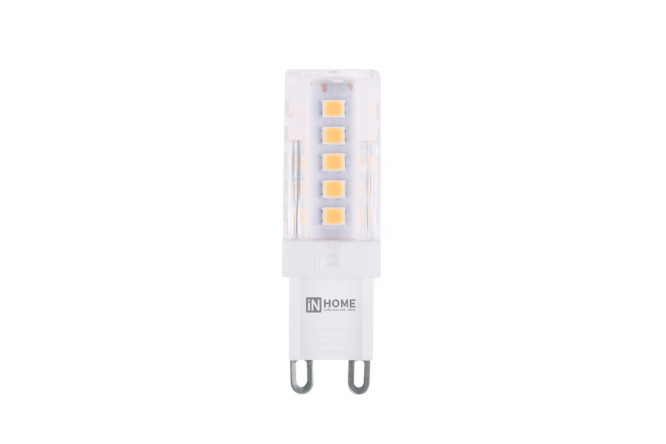 Лампа светодиодная IN HOME LED-JCD G9, 5W, Капсула, 3000 К, Тёплый