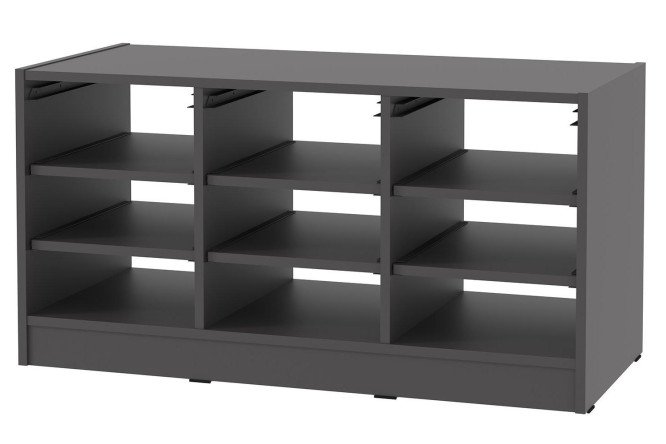 Изображение товара Стеллаж Альфа с полками, антрацит 98.2х51х44 см