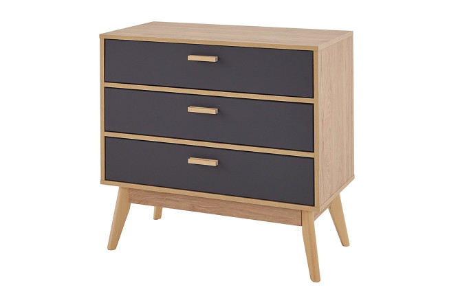 Изображение товара Комод SCANDICA Хортен графит с дубом натуральным размер 80,5х82х40 см