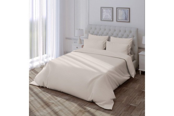 Пододеяльник Antique white Страйп-сатин 148х215 см, 1,5 спальный
