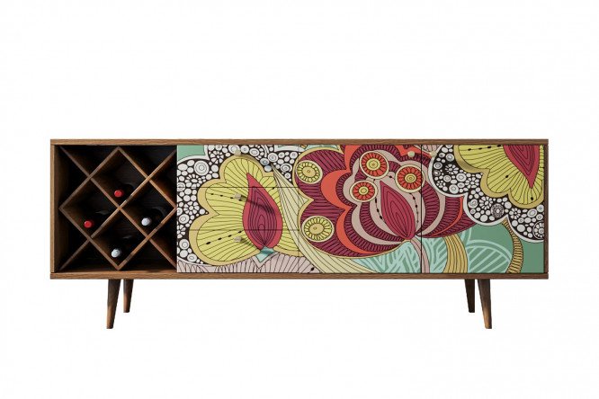 Изображение товара Комод с бутылочницей Berber 180x70x40 см стильный и практичный мебель