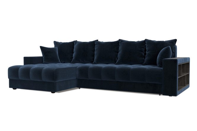 Изображение товара Угловой диван-кровать Лига 050 с декором и полкой, универсальный угол