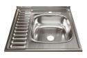 Мойка накладная с крылом MIXLINE 528019 60х60х18 см