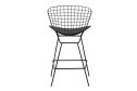 Стул полубарный Stool Group Bertoia 53х112х68 см, цвет сидушки чёрный, ножек чёрный