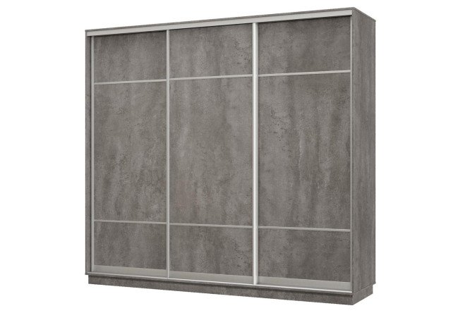 Изображение товара Шкаф-купе 3-дверный Практик 240х220х60 см серебро