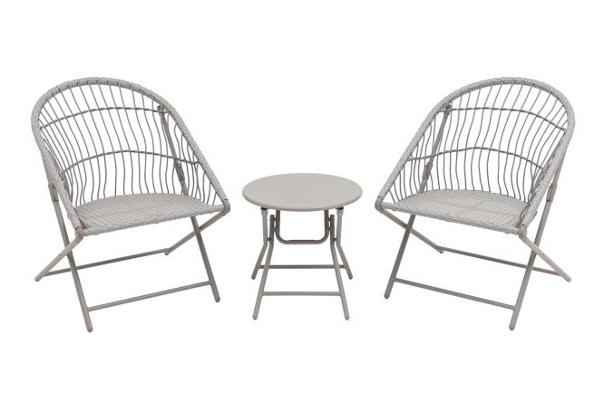 Изображение товара Комплект складной мебели Stool Group AD605004 цвет светло-серый