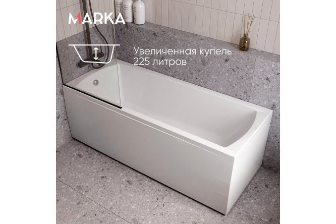 Ванна пристенная Marka One Модерн (Modern) универсальный, белый 170x75 см