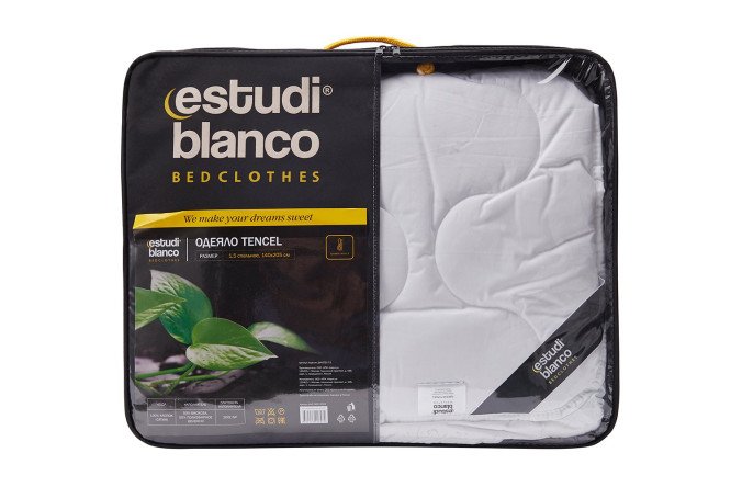 Одеяло ESTUDI BLANCO Tencel Полиэфирное волокно 140х205 см, 1,5 спальные
